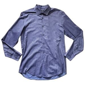Hugo Boss Blue/Brown Shirt | Size 16.5